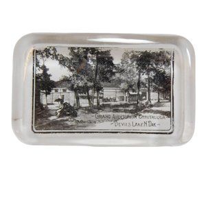 Vintage Grand Auditorium Chautauoua Devil's Lake North Dakota Paper Weight